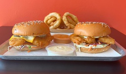 2 Fish Burgers &amp; Onion Rings